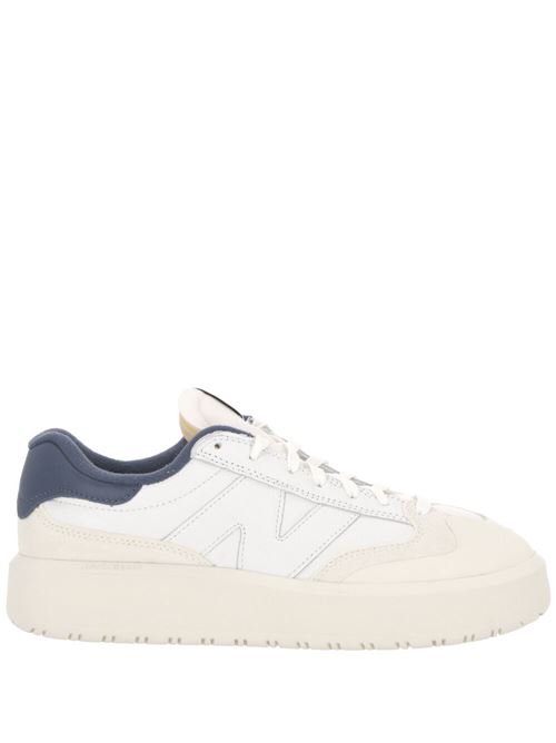 white/indigo blue calf leather panelled design New Balance | CT302VAWHITE/BLUE